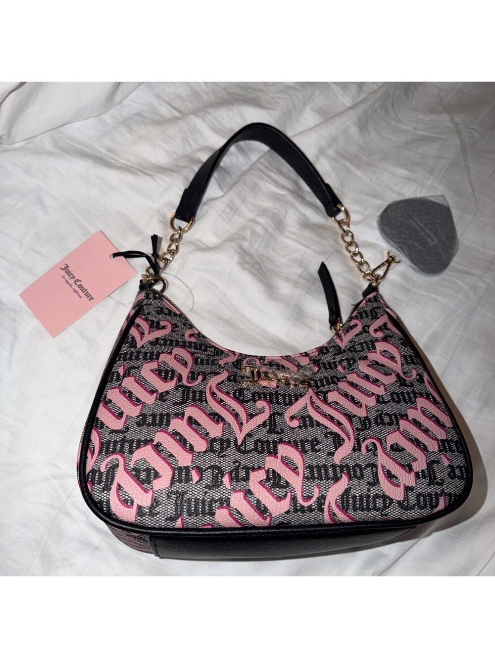 NWT Juicy Couture Simply Sweet Coho Shoulder Bag Dark blk / Pink